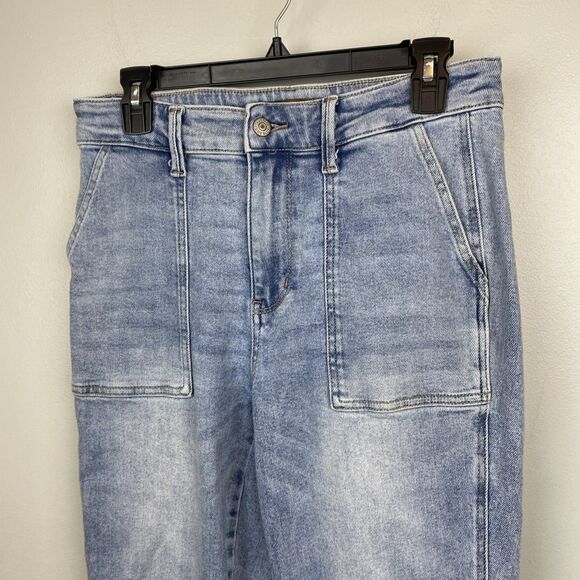 Judy blue jeans women's 5 | 27x31 light wash cargo jogger jb88691 no string - Picture 2 of 15